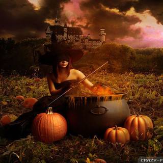 Halloween woman wallpaper