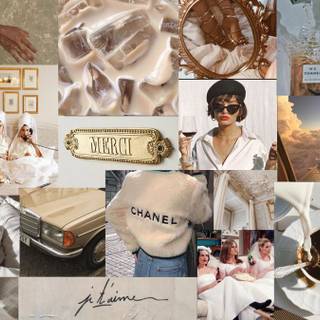 Beige aesthetic desktop wallpaper