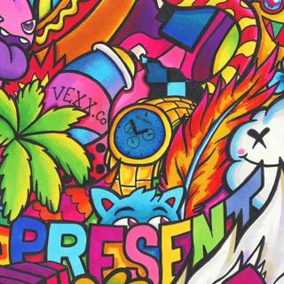 Kawaii graffiti wallpaper