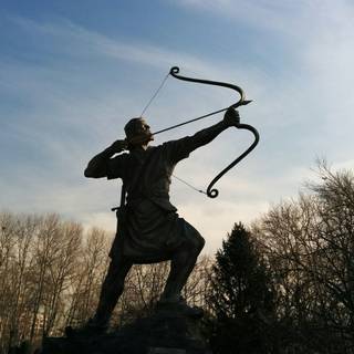 Archery girl dark wallpaper