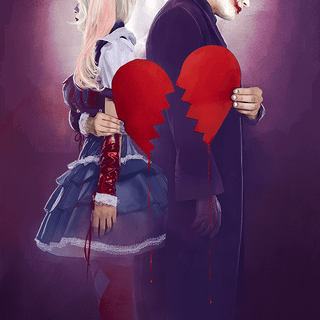 Harley Quinn kissing Joker wallpaper