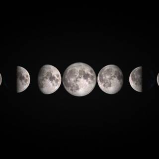Moon phases desktop wallpaper