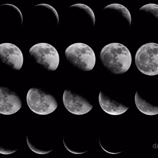 Moon phases desktop wallpaper