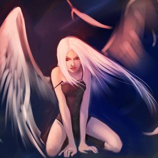 Fantasy angel girl wallpaper