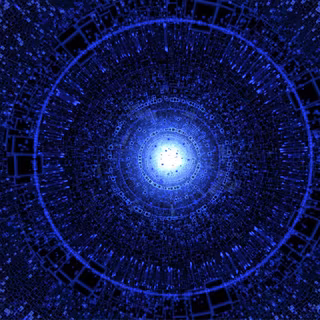 Blue spiral abstract wallpaper