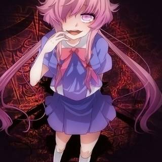 Yuno Gasai phone wallpaper