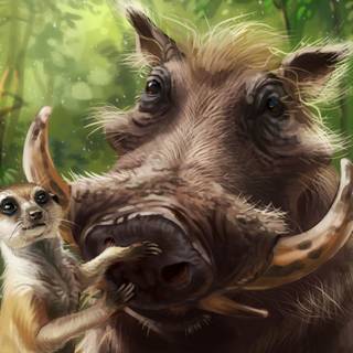 Timon and Pumba wallpaper
