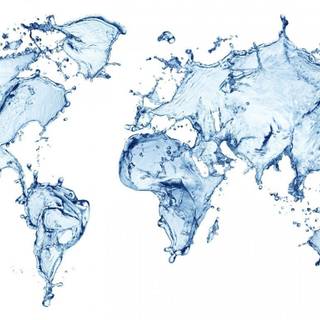 Blue world water map HD abstract wallpaper