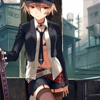 Anime guitar girl wallpaper