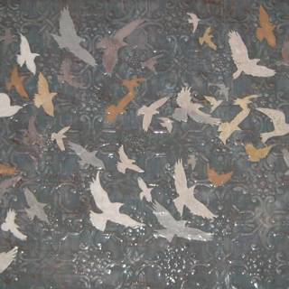 Retro bird wallpaper