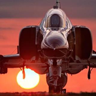 Military jet with car wallpaper