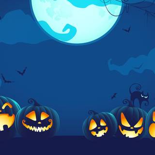 Halloween cat moon wallpaper