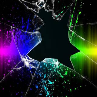 Glass crack 3D wallpaper