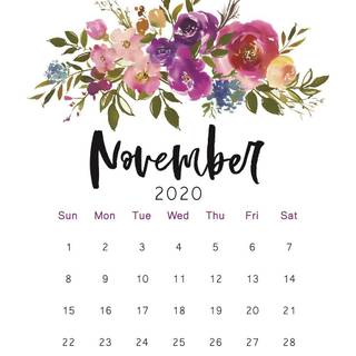 November 2020 calendar wallpaper