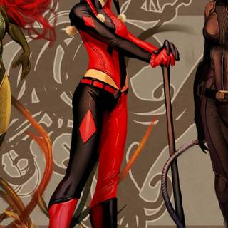 Harley Quinn Catwoman and Poison Ivy wallpaper