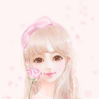 Cute pink girl phone wallpaper