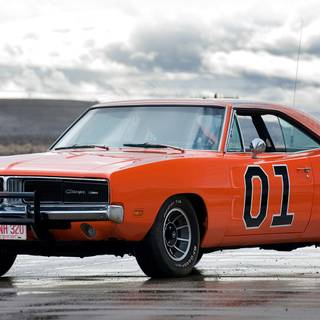 69 red Dodge Charger wallpaper