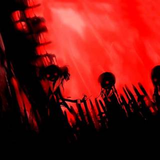 Dark red anime wallpaper