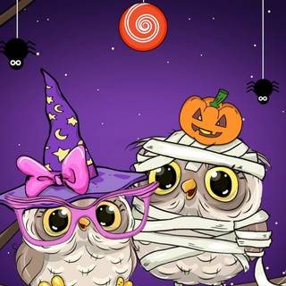 Cute Halloween decorations wallpaper