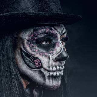 Halloween scary makeup wallpaper