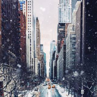 Winter people fillings wallpaper