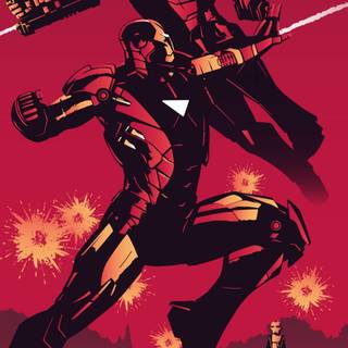 Iron Man minimalist iPhone wallpaper