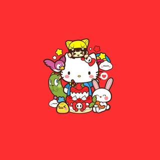 Kawaii red wallpaper