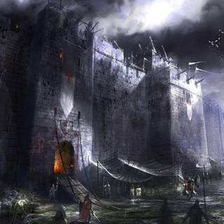 Medieval castle wallpaper