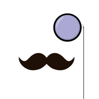Monocle Mustache Kawaii wallpaper