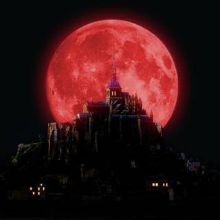 Red moon Halloween wallpaper