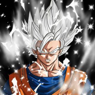 White Goku 4k iPhone wallpaper