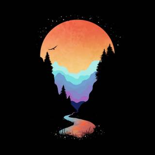 Black painting wallpaper