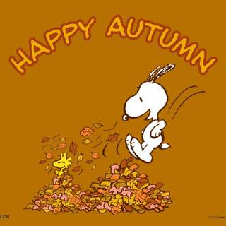 Snoopy autumn pictures wallpaper