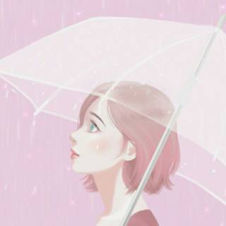 Cute cartoon girl wallpaper