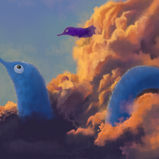 Worm on a string wallpaper