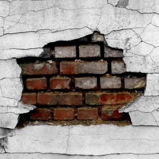 Broken wall wallpaper
