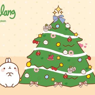 Christmas desk Kawaii wallpaper