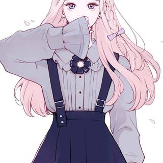 Blonde anime girl aesthetic wallpaper