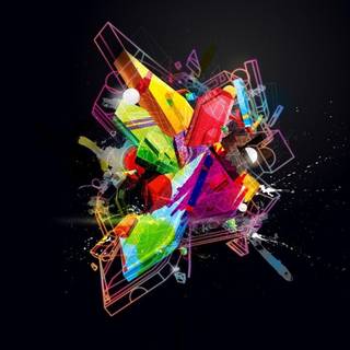 Colorful space digital art abstract wallpaper