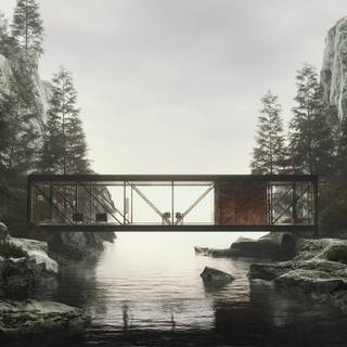 Glass house wallpaper