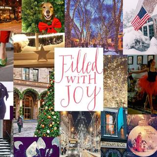 Christmas collage computer wallpaper