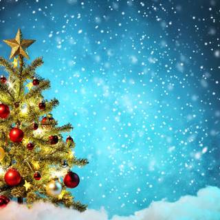 Full Christmas tree wallpaper