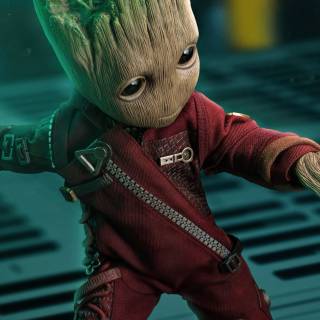 Baby Groot 8k mobile wallpaper