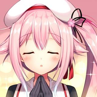 Cute anime girl pink hair wallpaper