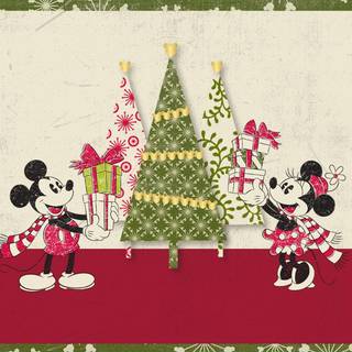Mickey Mouse Christmas aesthetic wallpaper