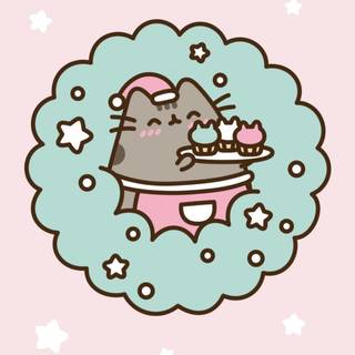 Pusheen Xmas wallpaper