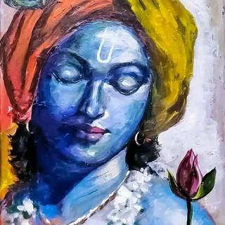 Krishna painting wallpaper