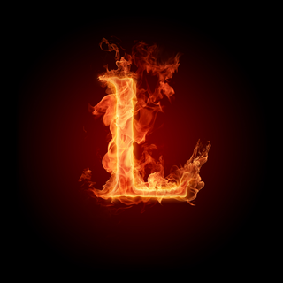 Fire letters wallpaper