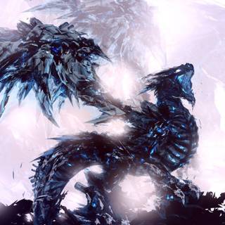 Crystal dragon wallpaper