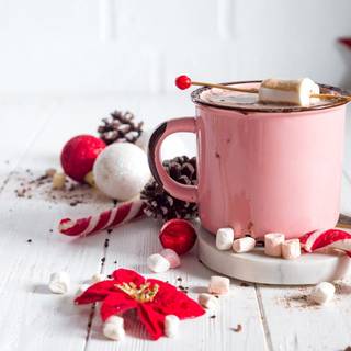 Marshmallow Christmas wallpaper